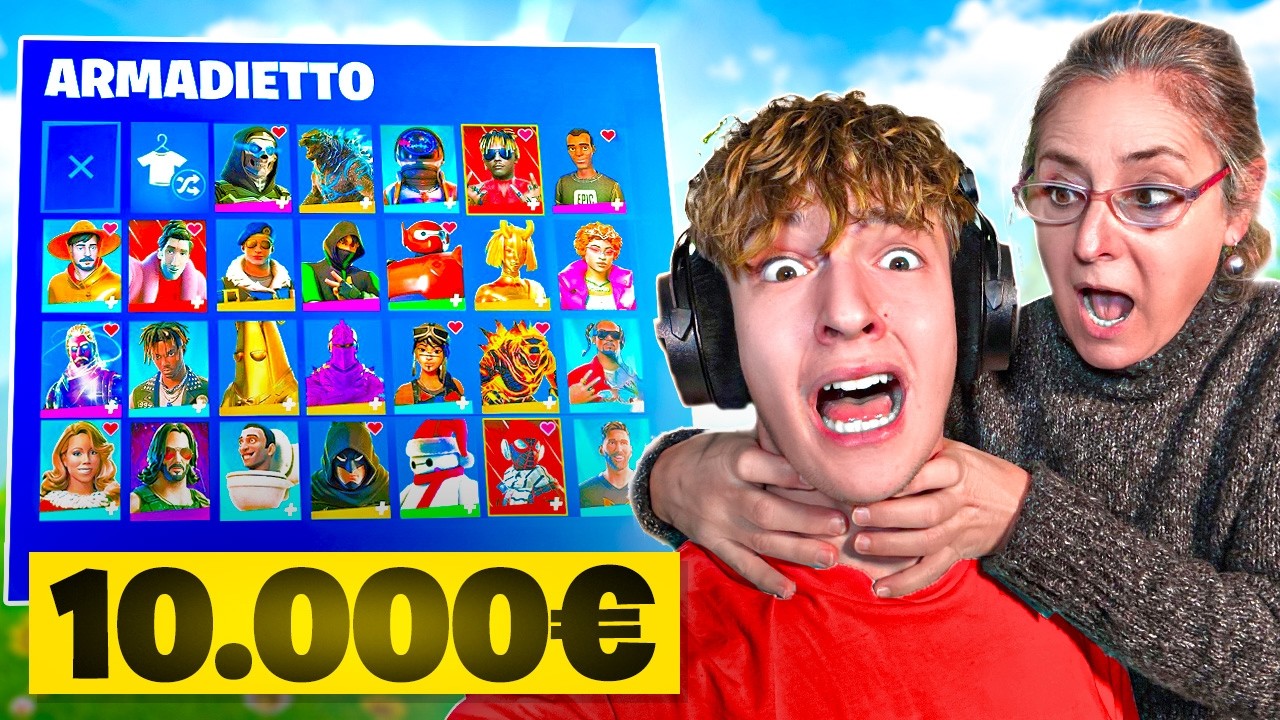 MIA MAMMA SCOPRE QUANTO HO SPESO DOPO 3 ANNI su FORTNITE!! 😱 (IMPAZZISCE)