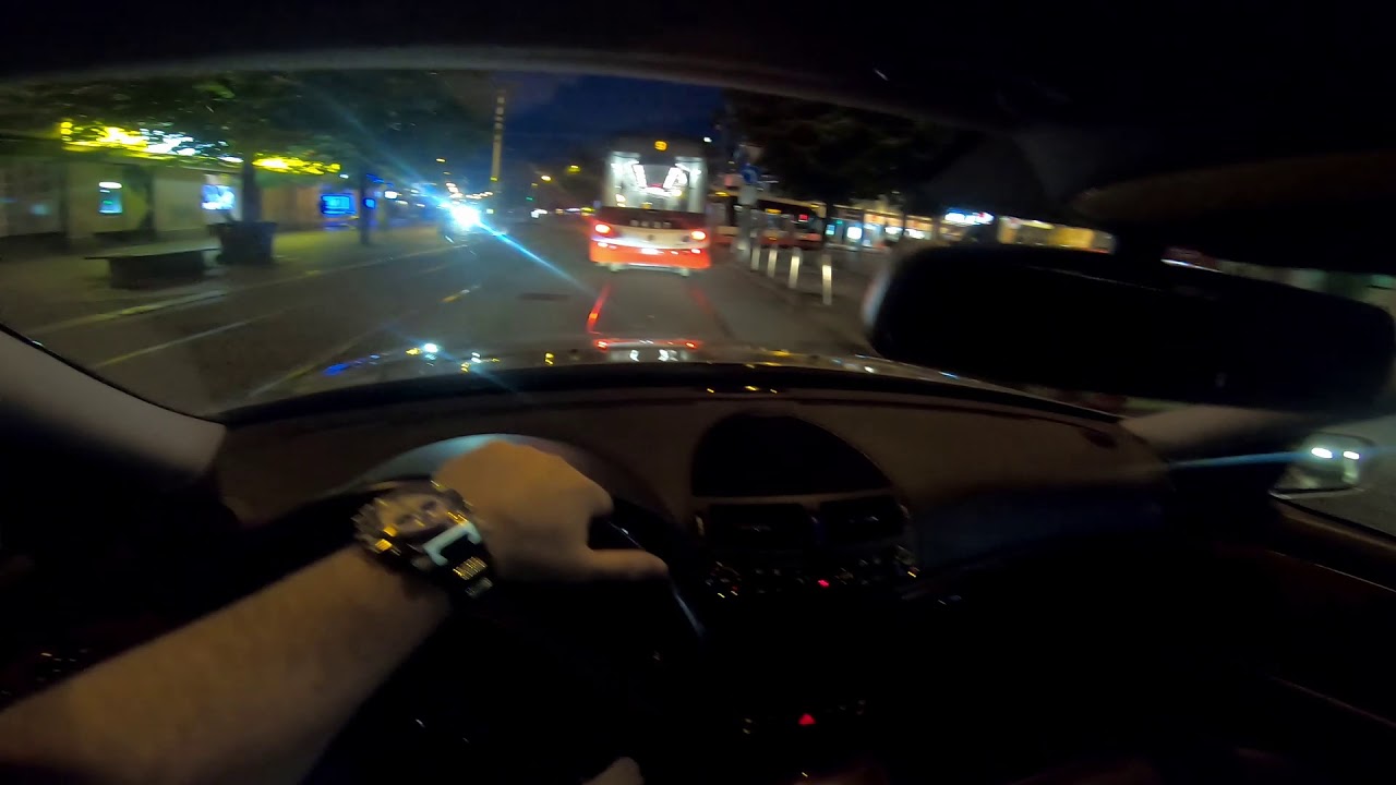 2003 MERCEDES-BENZ E 320 CDI W211 - POV IN NIGHT PRAG [LOWLIGHT GOPRO7 TEST]