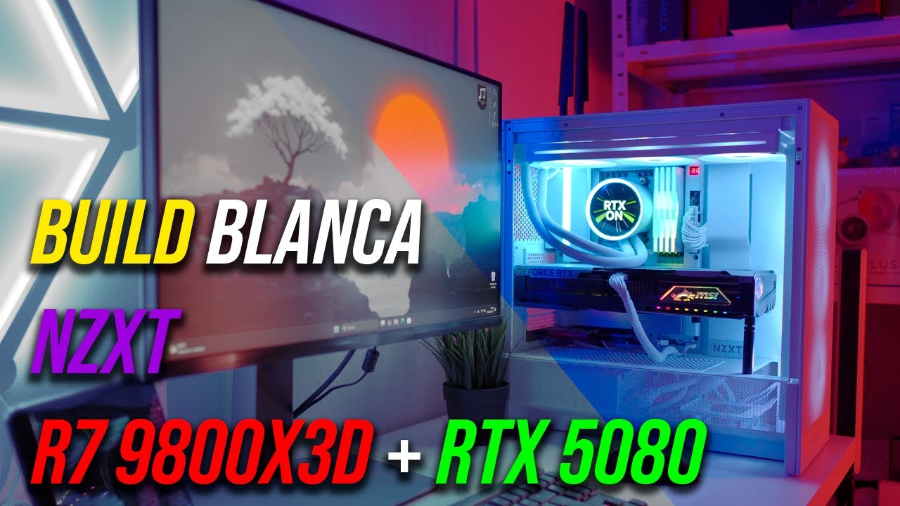 PC Gaming Blanco NZXT ⚡️ R7 9800X3D + MSI RTX 5080 Vanguard 👉 Perfecto para GAMERS y STREAMERS 🚀