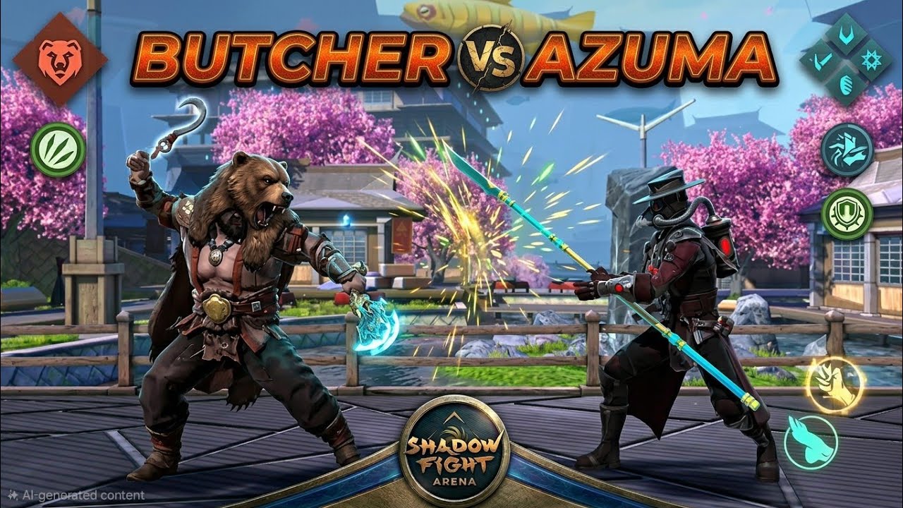 Butcher vs Azuma🔥 Epic Battle | Shadow fight arena | Shadow Fight 4| Fight Games | EP 7