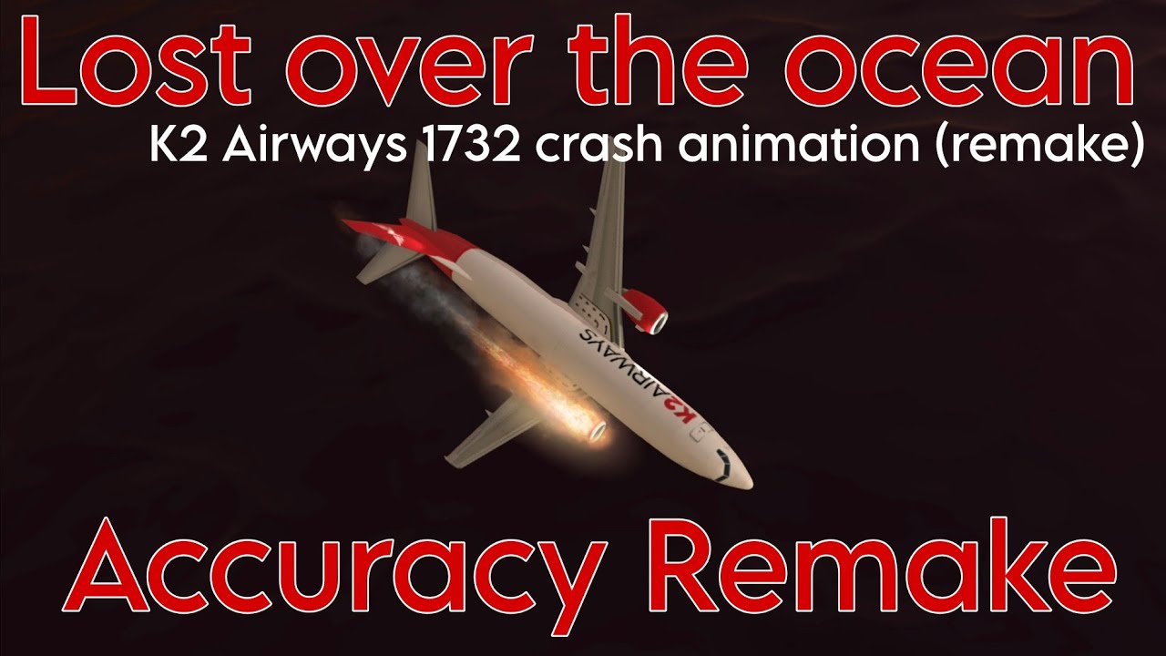 Lost Over The Ocean | K2 Airways flight 1732 crash animation (remake)