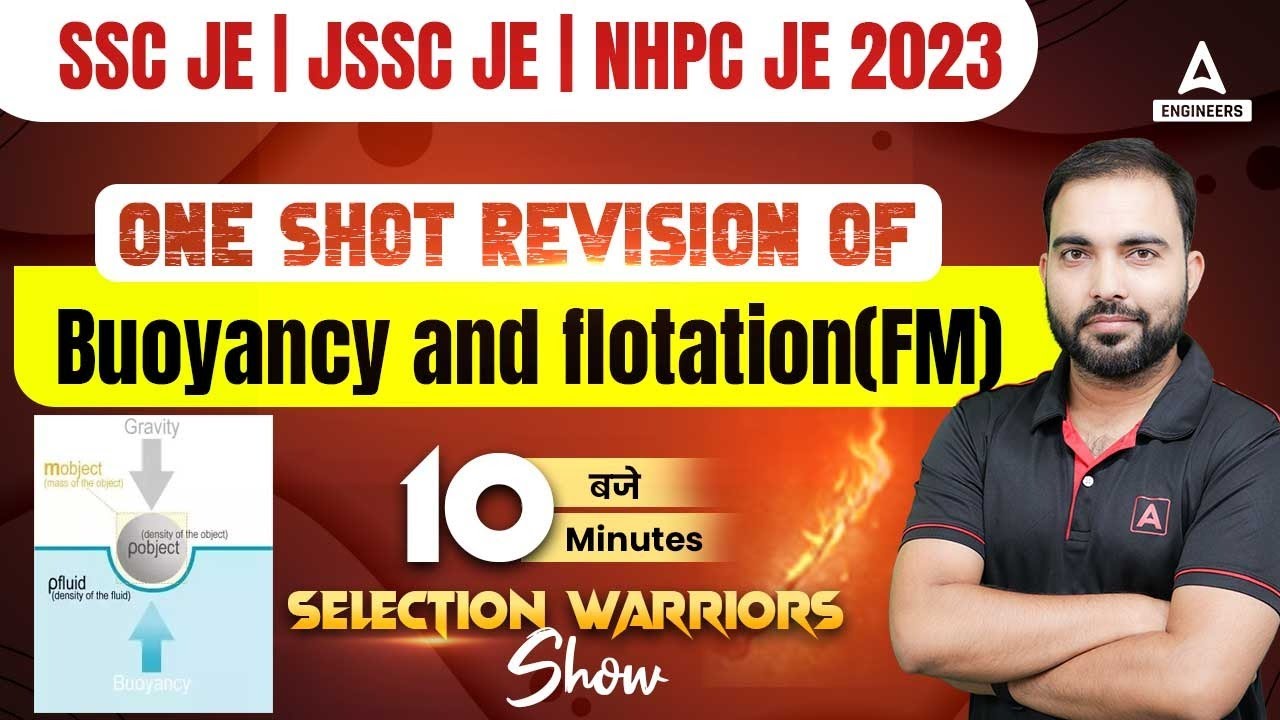 Buoyancy & Flotation Fluid Mechanics | SSC JE, JSSC JE & NHPC JE Civil Engineering