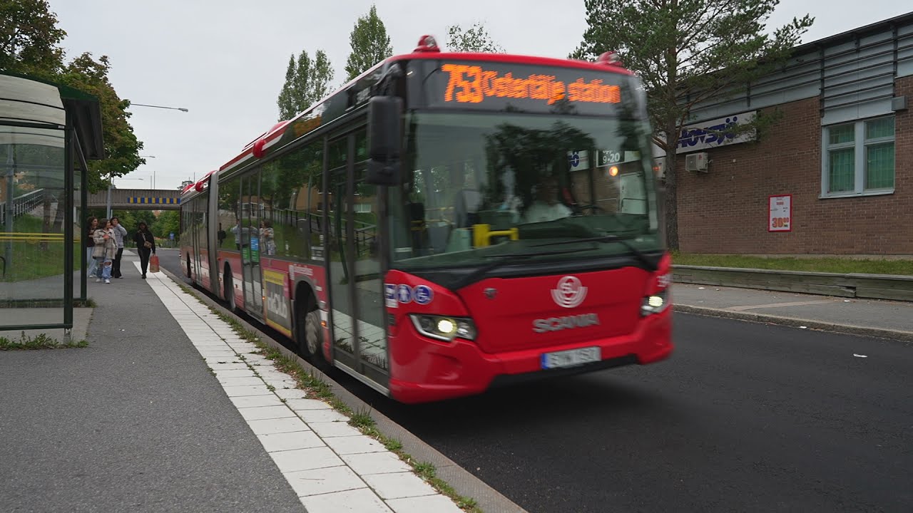 Sweden, Södertälje, bus 753 ride from Hovsjö centrum to Östertälje station