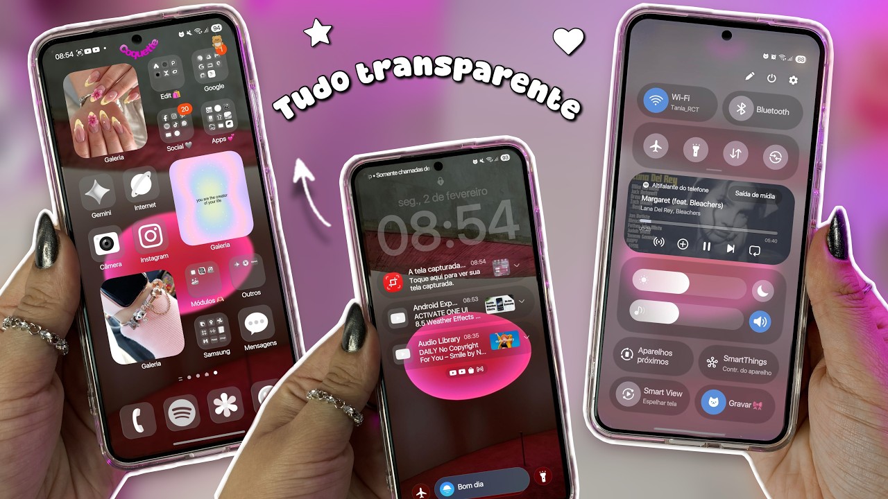 TRANSFORMEI MEU SAMSUNG INSPIRADO NO iOS 26