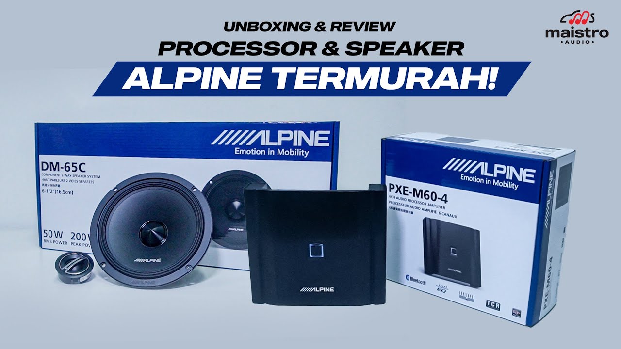 DSP AMPLIFIER & SPEAKER ALPINE TERMURAH | ALPINE DM-65C & PXE-M60-4