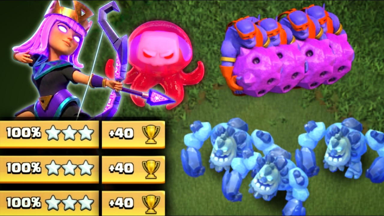 Queen Charge + Super Bowler Strategy TH18 Ground Attacks Are REALLY BROKEN! Monolith Arrow Coc