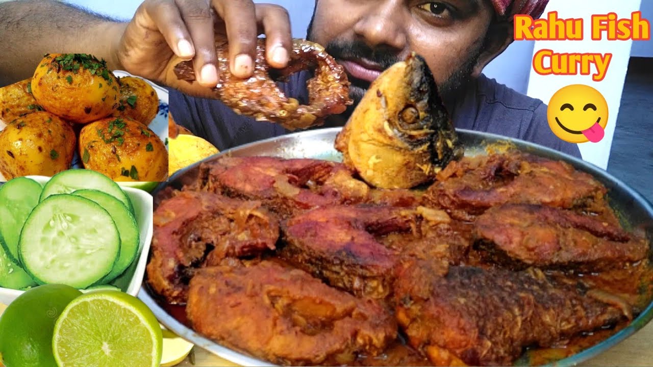 OH ON - Eating Very Tasty Rahu Fish Curry And Egg Fry l Rui Macher Jhol Eating l Gravy Fish Curry