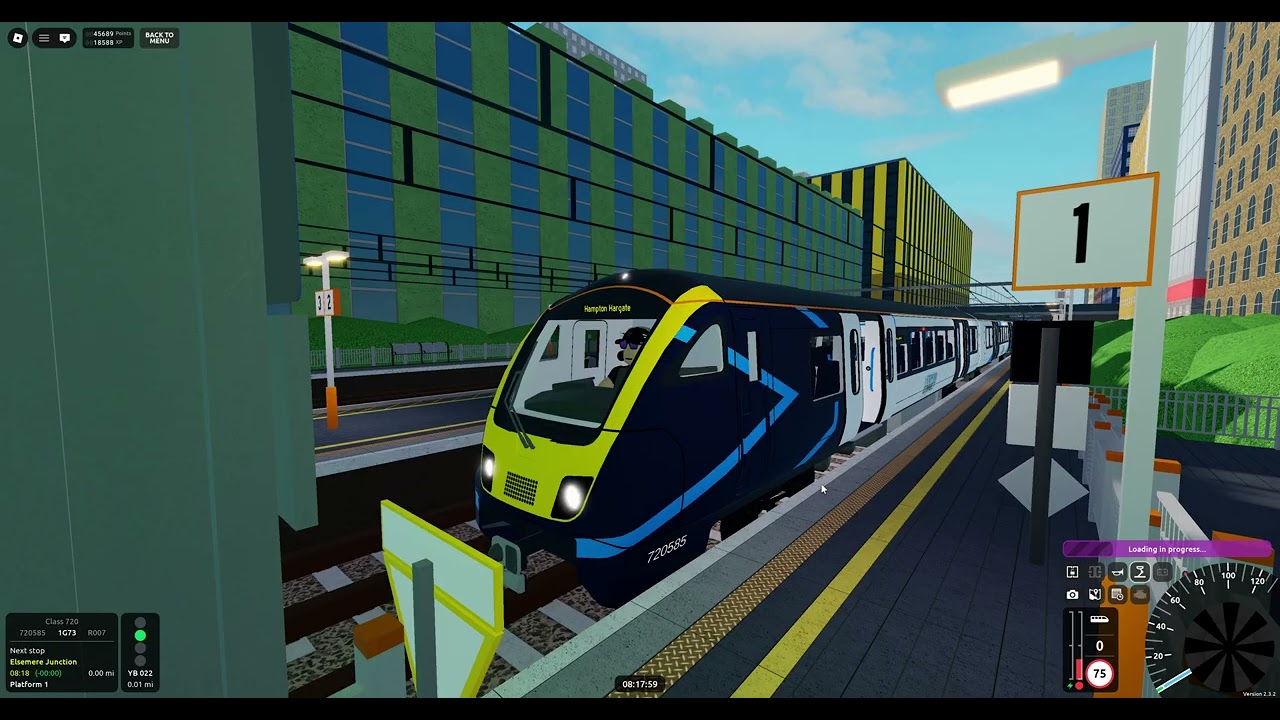Roblox SCR v2.3.2 R007 Stepford Central➡️Hampton Hargate (Class 720/5)