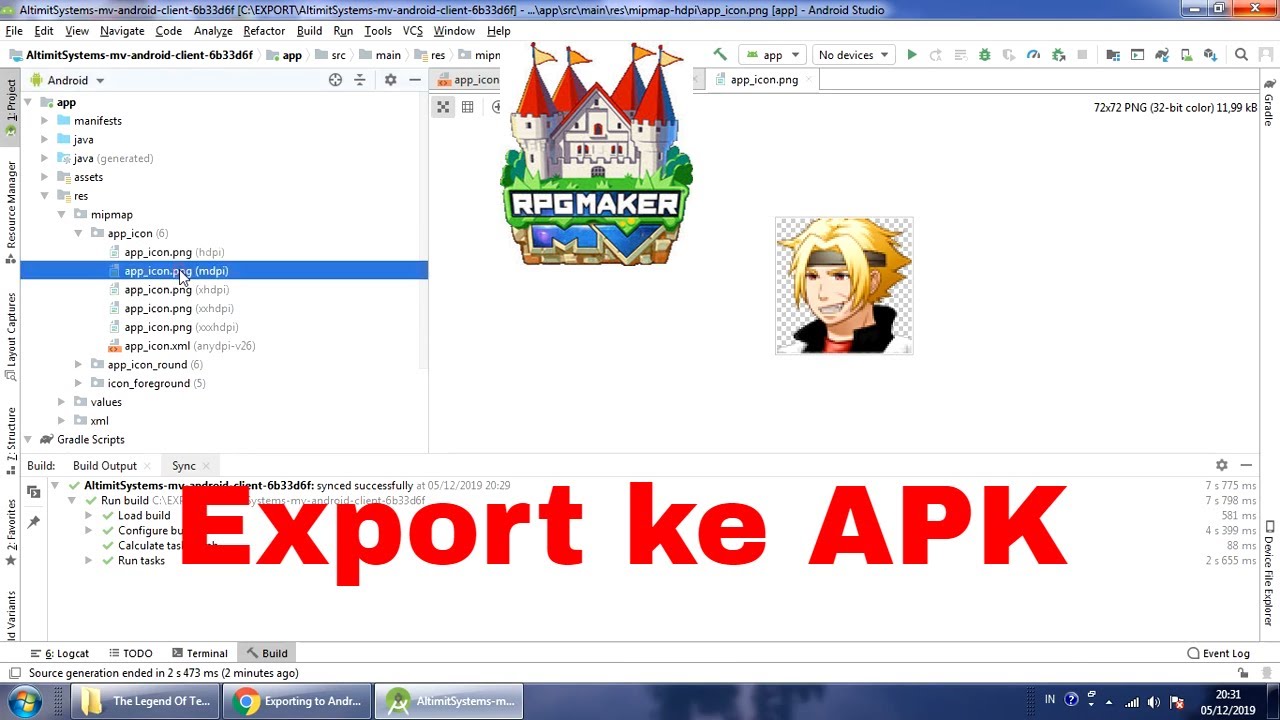 #Export APK | Tutorial Export RPG maker MV ke APK | Android Studio | Cara