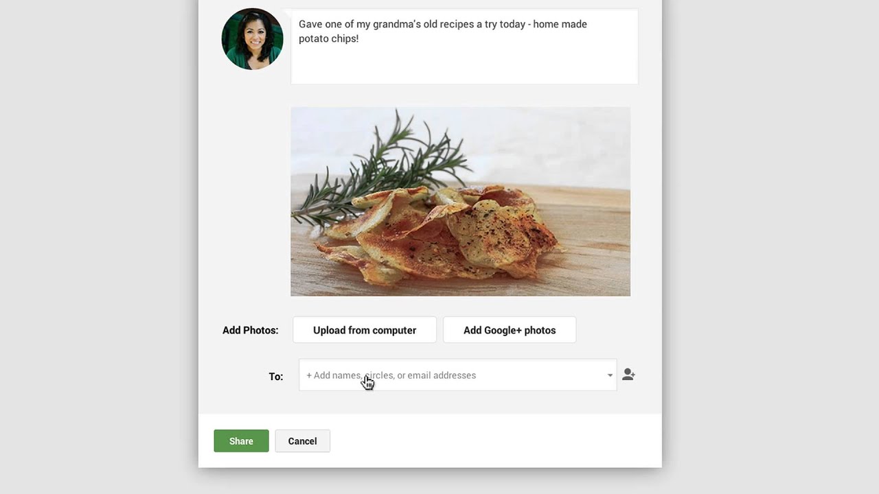 Google+: Sharing