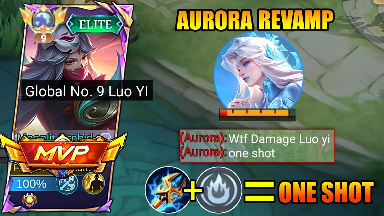 GOODBYE AURORA REVAMP☠️THIS NEW EMBLEM TALENT LUO YI ONE SHOT BUILD| LUO YI BEST BUILD 2023| MLBB