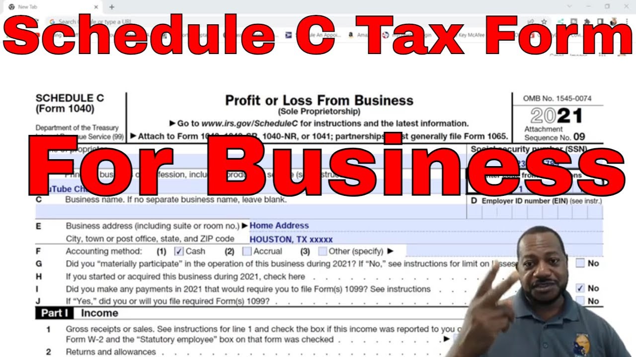 How To Get And Fill Out Your Schedule C Profit or Loss Tax Form For Your Business
