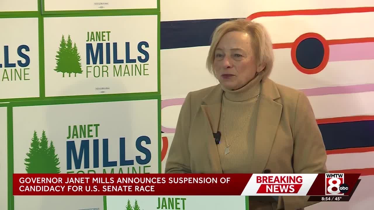 Janet Mills suspends campaign for U.S. Senate