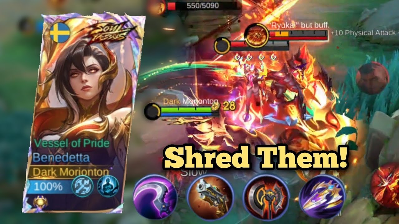 Roller Coaster Game‼️ Benedetta Vs Thamus Gameplay‼️Shred Those Tanky Heroes‼️#mobilelegends 