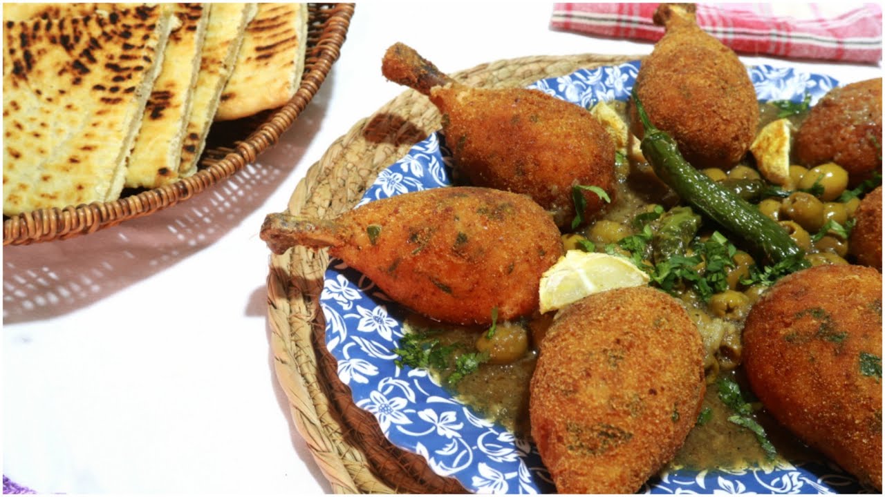 همة يحمرك وجهك في رمضان والعرضات افخاذ الدجاج الكاذبة او الكذابة المفلية المقرمشة بمرقة بيضاء بنة