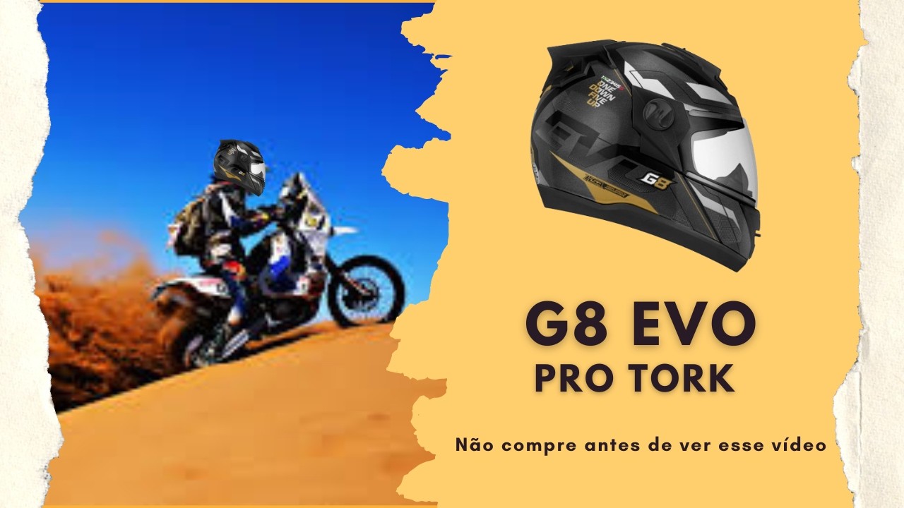 Capacete Moto Fechado Integral G8 Evo Pro Tork Esportivo