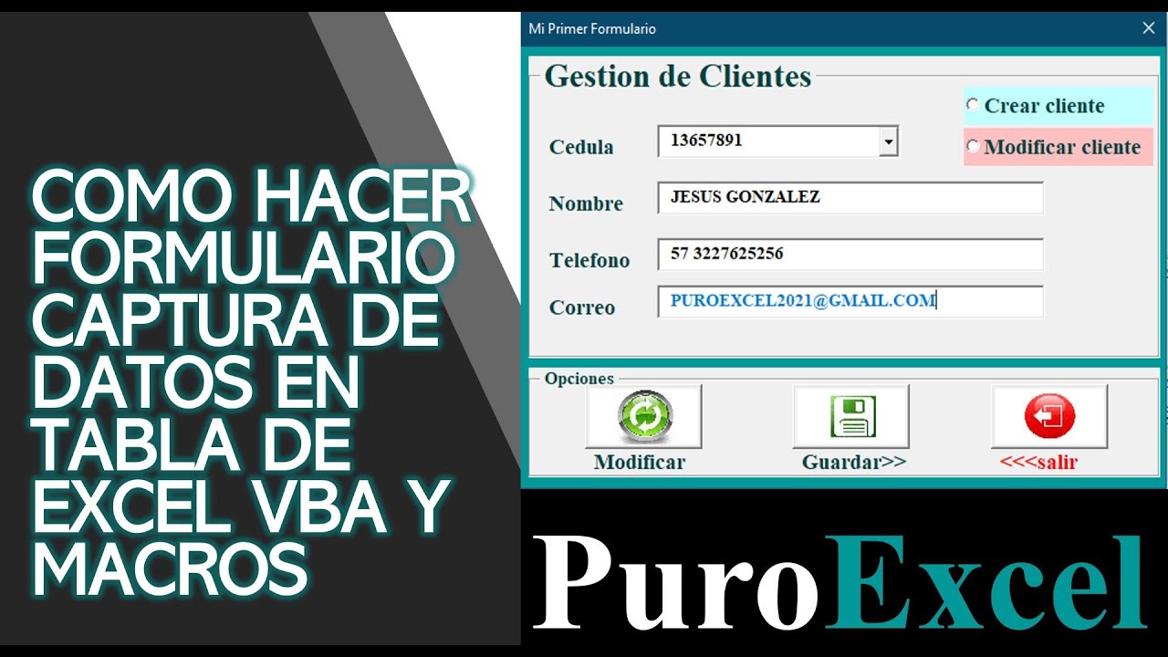 como hacer un  formulario en excel Visual basic VBA 
