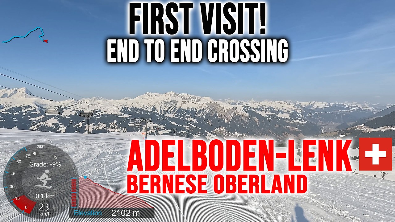 [4K] Skiing Adelboden-Lenk, FIrst Ever Visit - End to End Crossing, Switzerland, GoPro HERO13