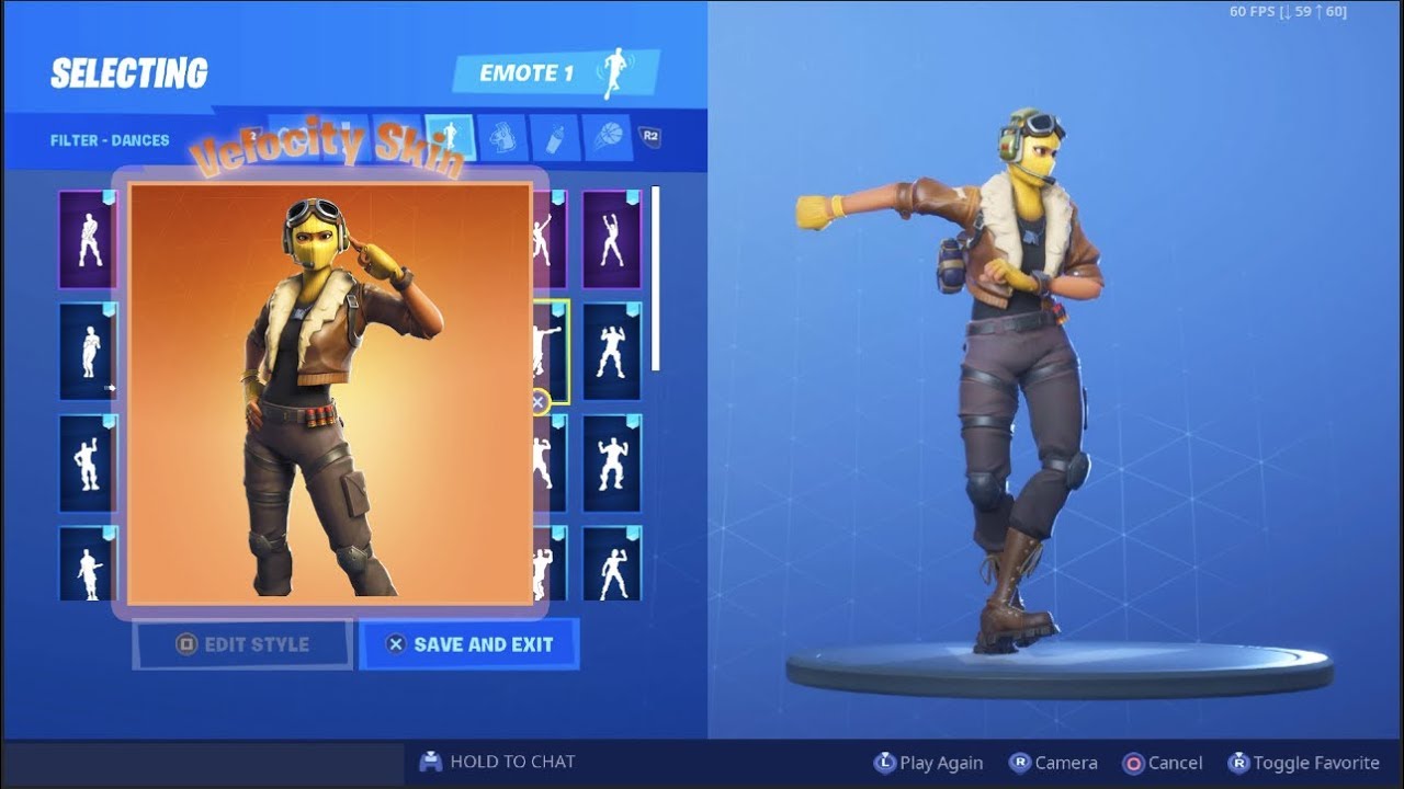 FORTNITE *VELOCITY* SKIN SHOWCASE (BACKBLINGS AND EMOTES)
