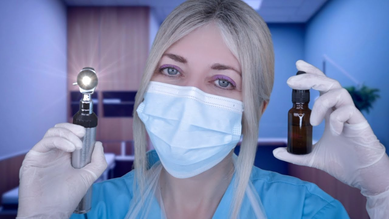 ASMR Ear Exam & Deep Ear Cleaning - Two Doctors Clean Your Ears! Otoscope, Fizzy Drops, Gloves