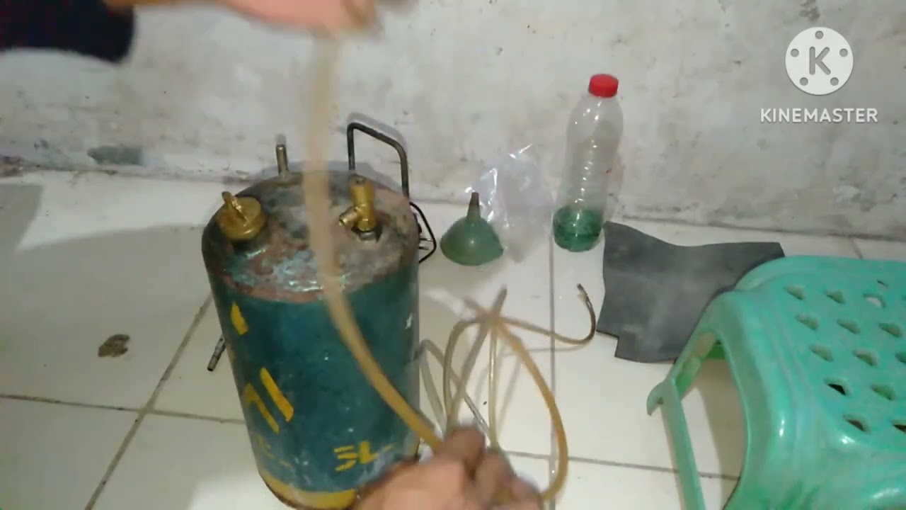 Merangkai alat pelebur emas menggunakan pompa gelembung aquarium