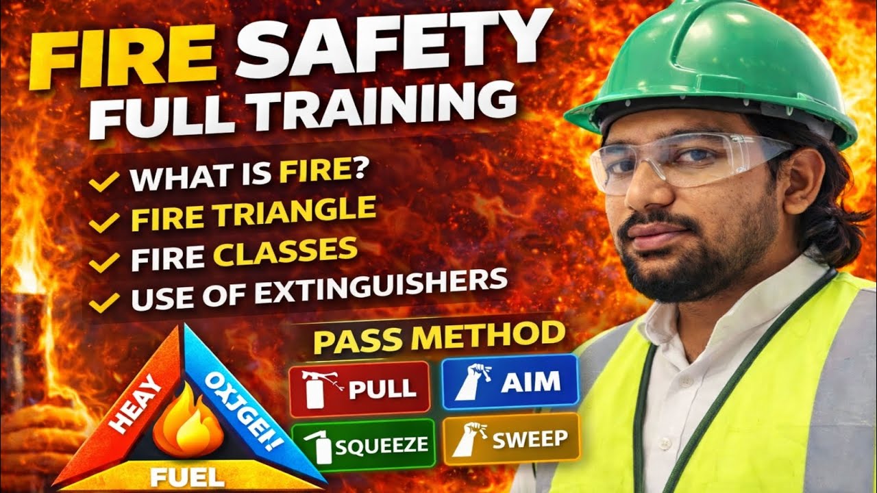 Fire safety training videos ! Use of Fire extinguisher ! PASS method ! Classification of Fire
