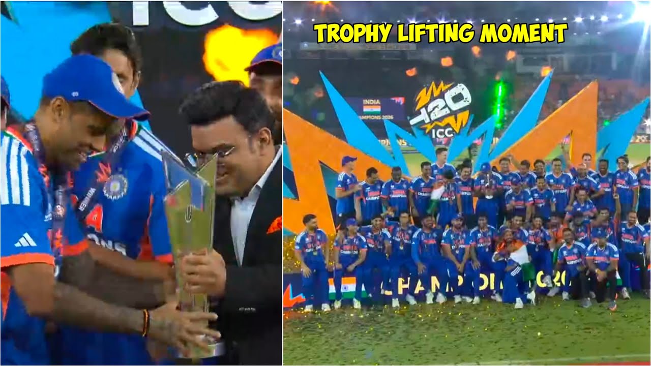 Team India T20 World Cup 2026 Final Trophy Lifting Moment | India Trophy Lifting Moment | Ind Win