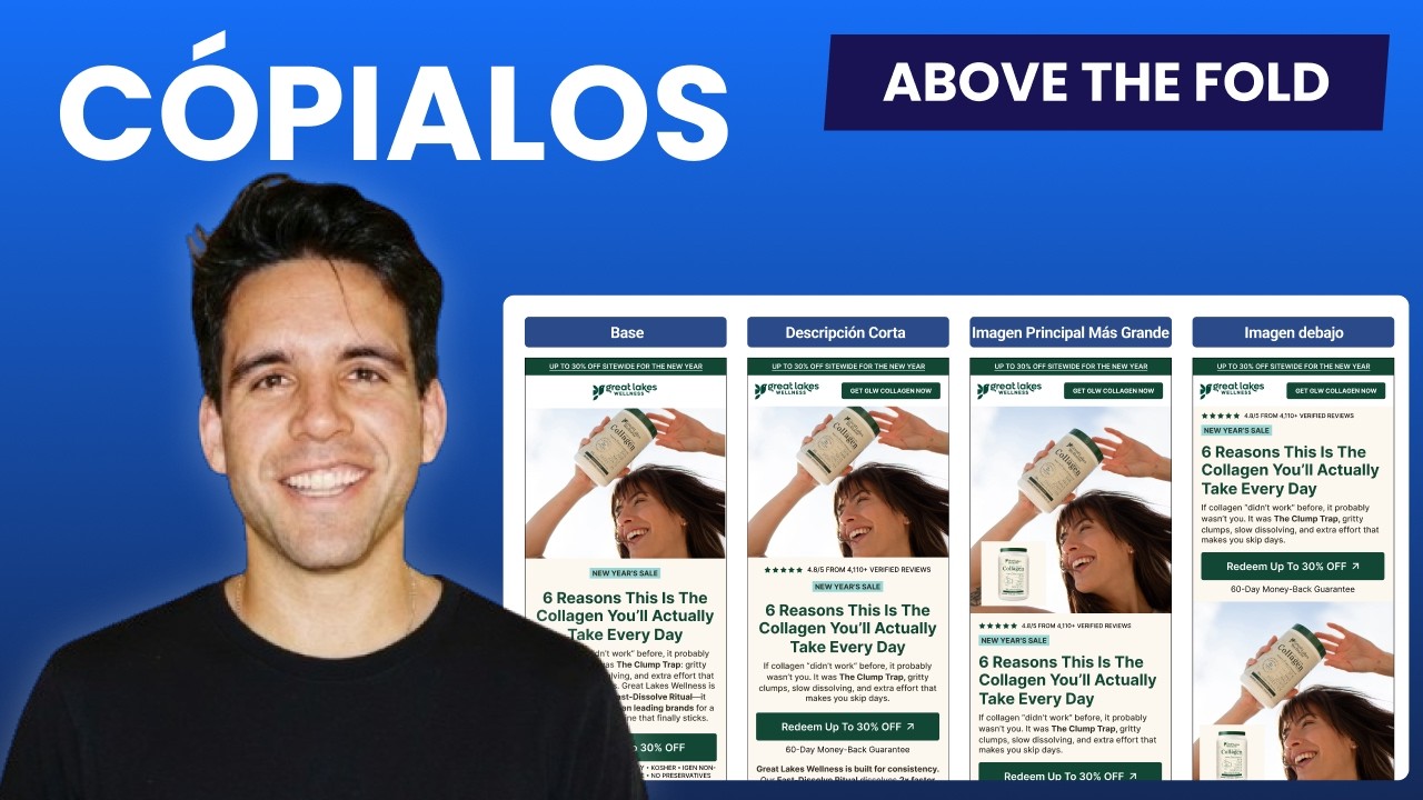 8 Ejemplos de ejemplos de “Above the Fold” para listicles que puedes copiar para tus Meta Ads