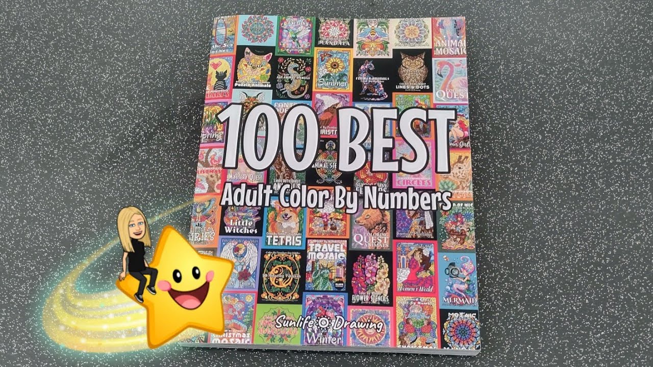 présentation du livre 100 best adult color by numbers,Sunlife Drawing #coloringbook #coloriage