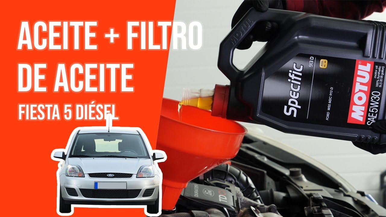 Cambio de aceite y de filtro de aceite FIESTA 5 1.4 TDCI 🛢