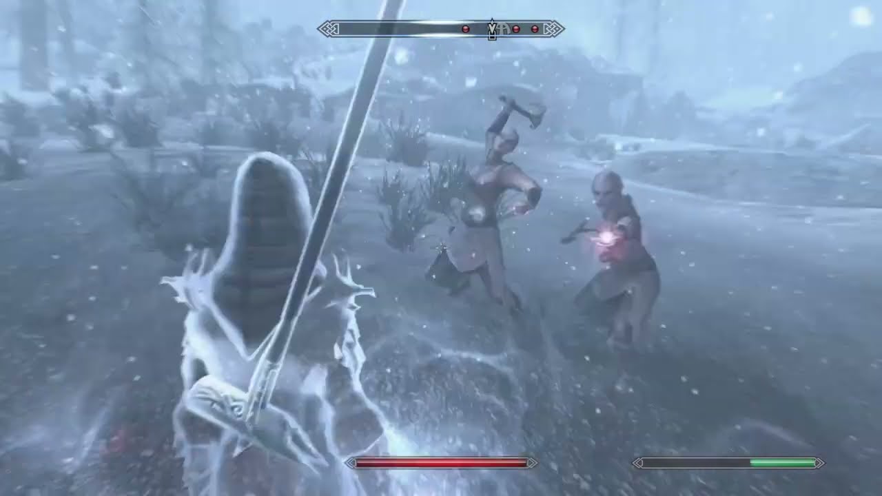 Skyrim Legendary Level 1 - Three vampires one rune hammer