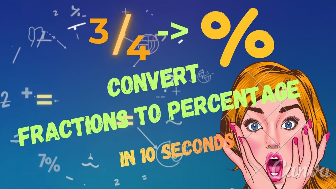 Convert Fraction to Percentage in 10 Seconds 😱!! No Formula! Fast Percentage Trick 💯