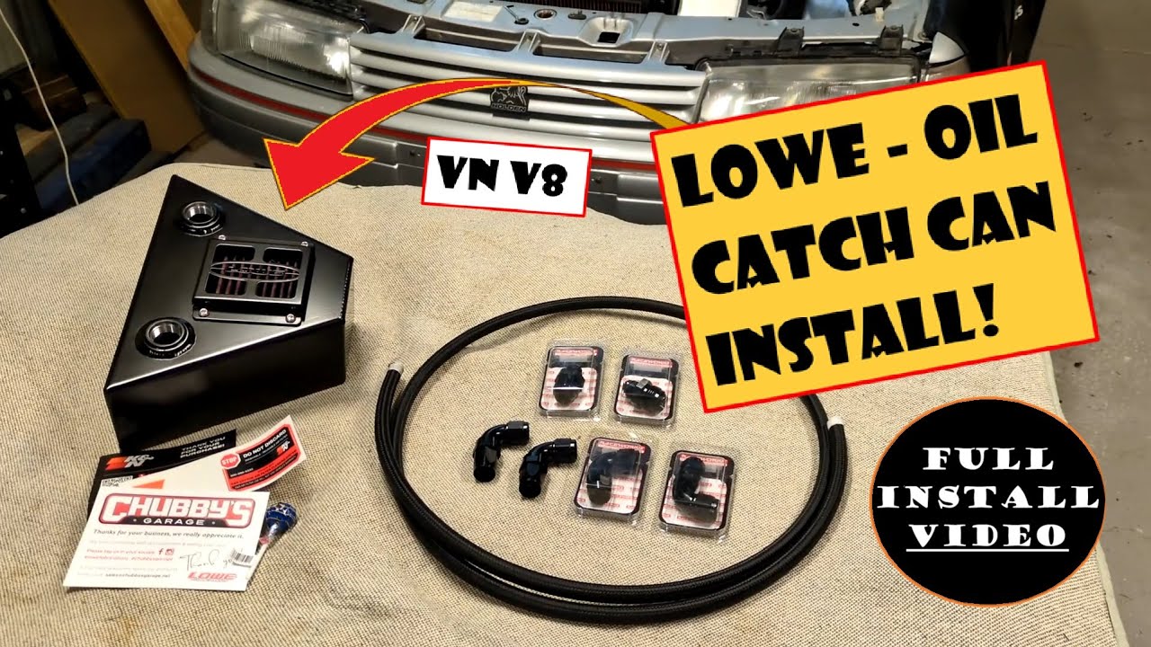 VN V8 Lowe Fabrications Oil Catch Can Install - Behind the headlight!