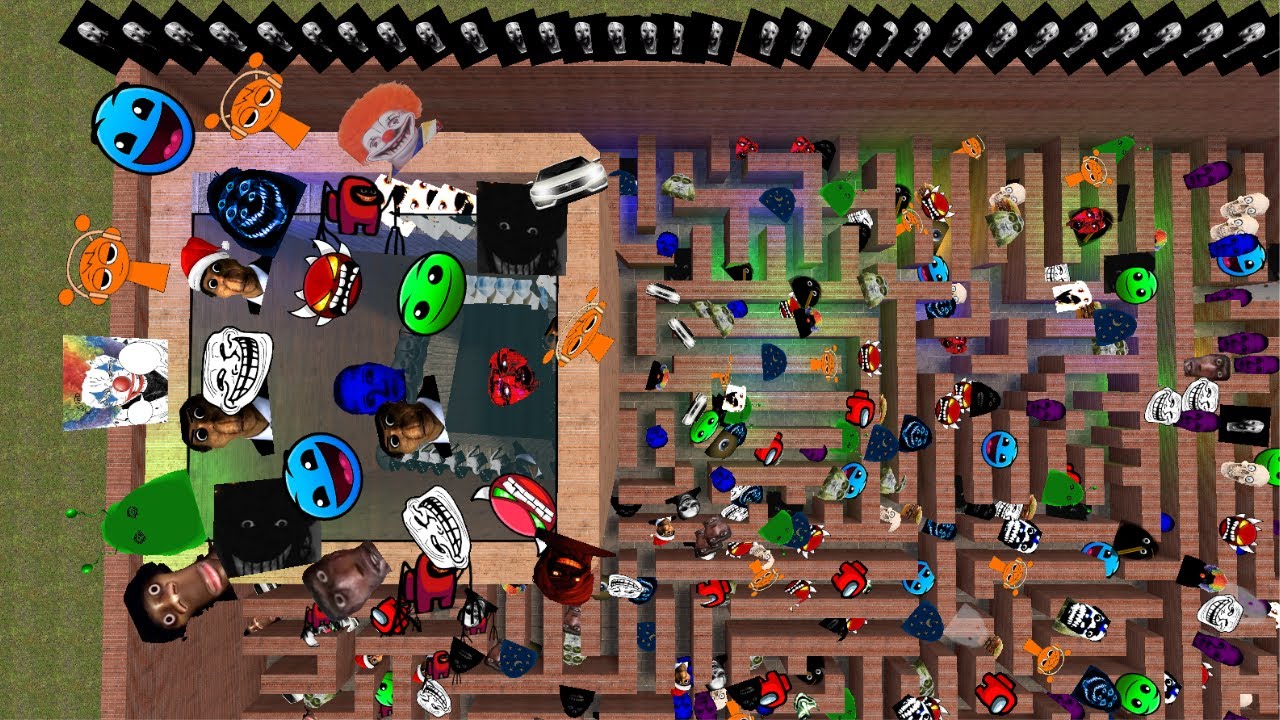 Epic Marble Run Maze Race: Colorful Balls Challenge! #garrysmod #escapethegarry