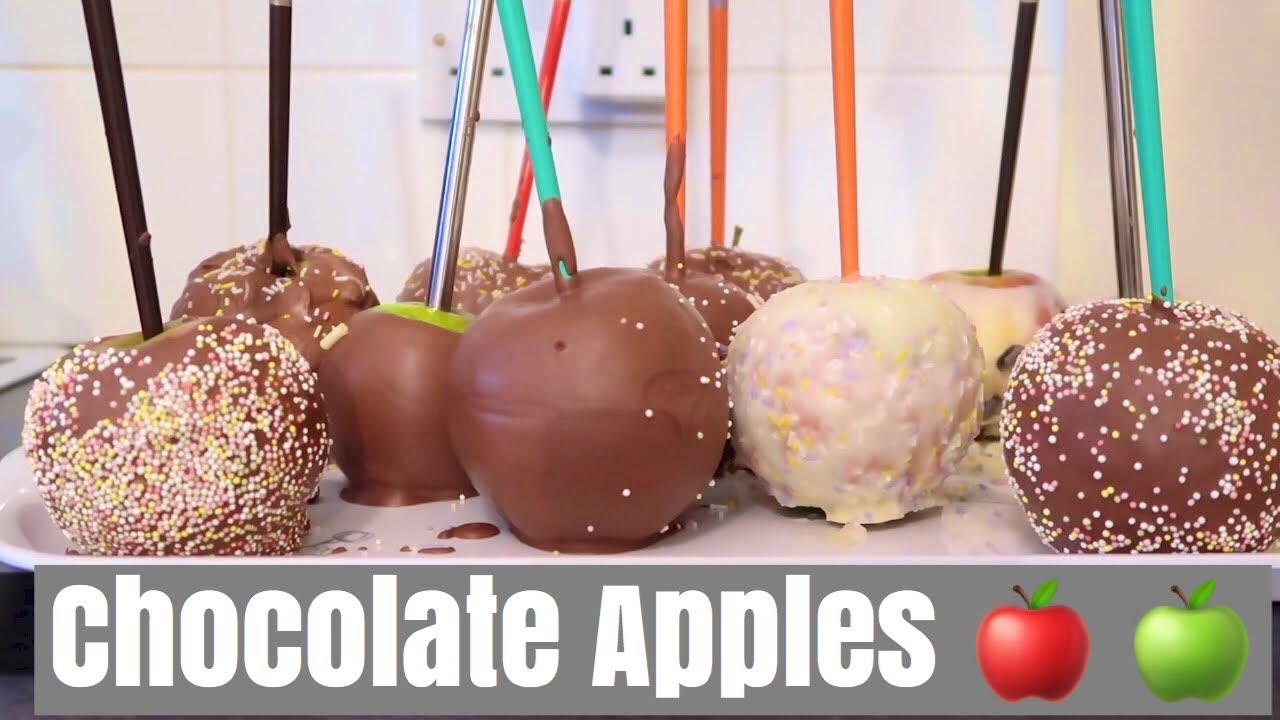 My Family Snack Time - Harvest Apples From My Garden To Make Chocolate Apples.