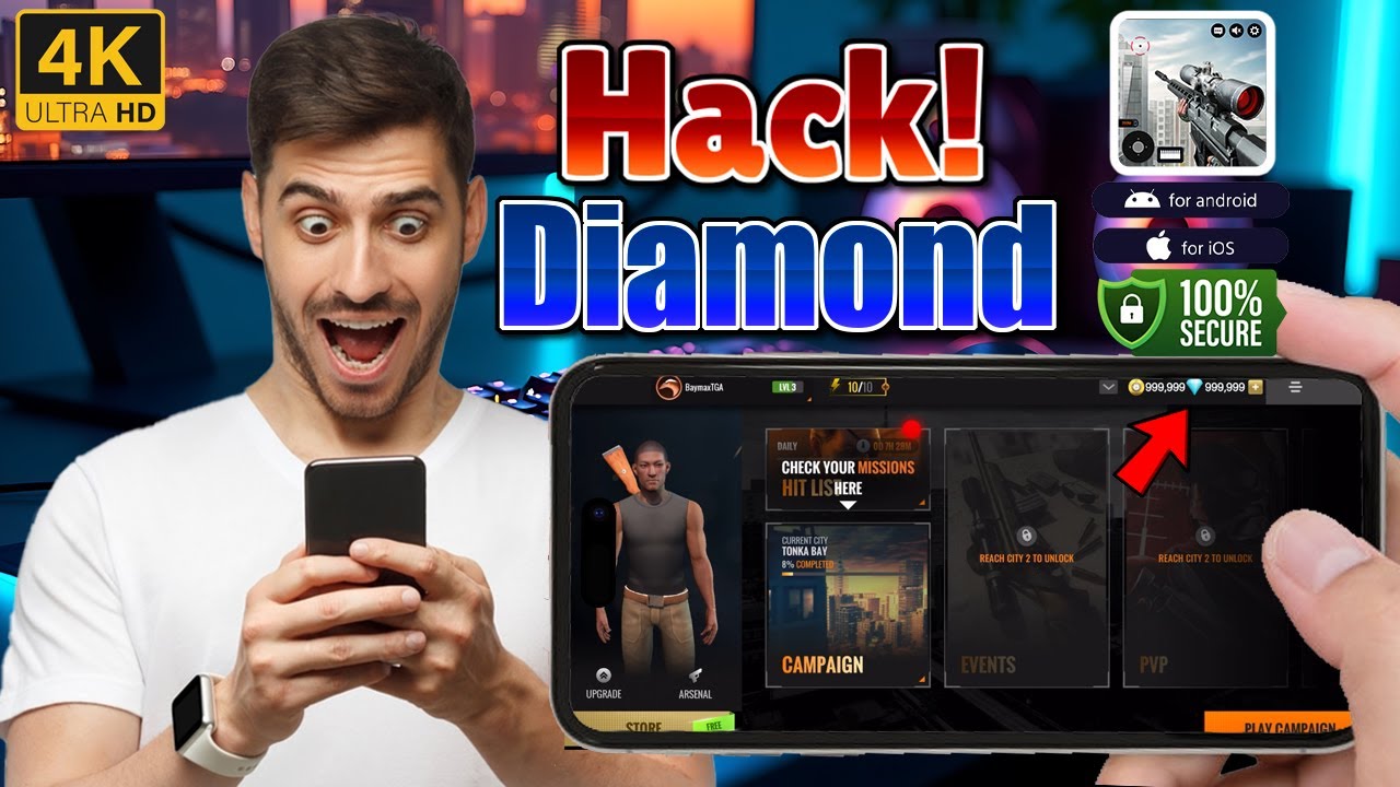 Sniper 3D Hack 🤯🔥 Get Unlimited Free Diamonds & Coins in Sniper 3D Game Mod APK 2026