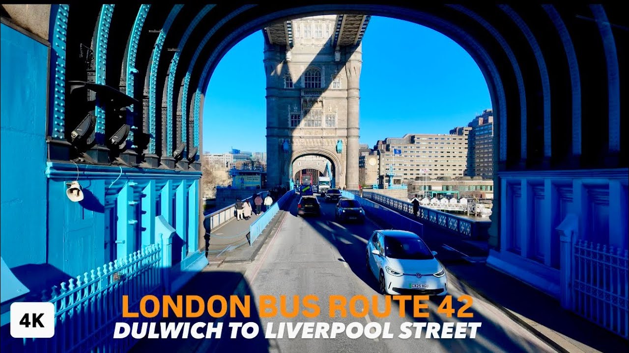 London Bus Route 42 | A Sunny Winter Journey from Dulwich to Liverpool Street 