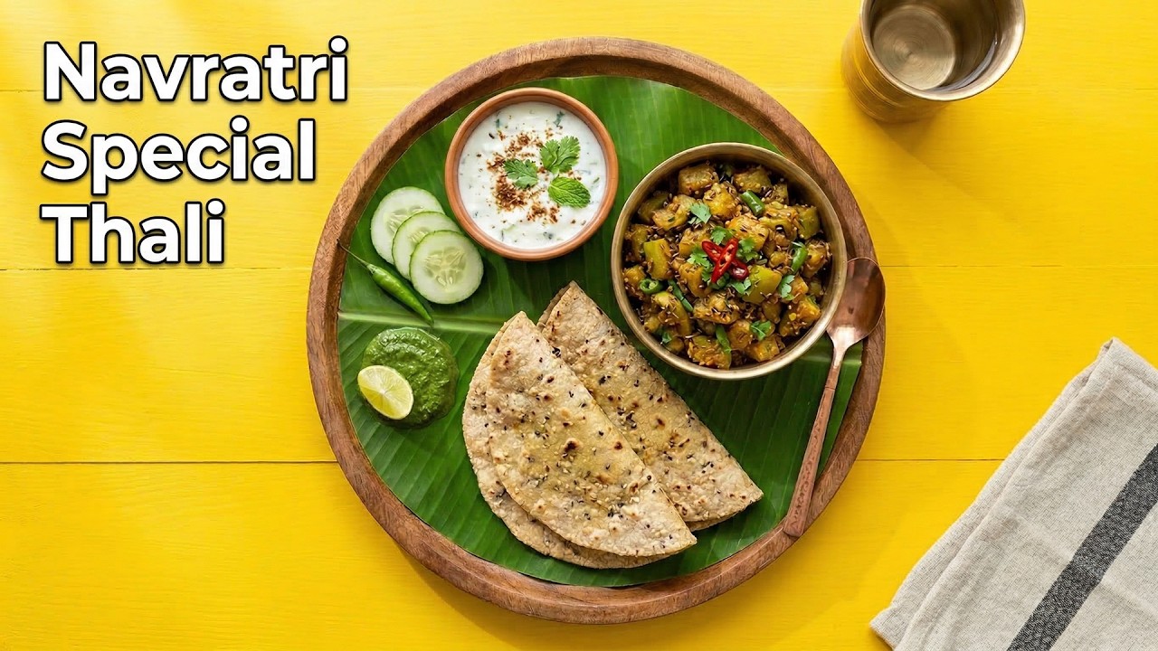 Full Navratri Meal Recipe | Satvik Food for Fasting | Simple & Delicious Vrat Thali 🍽️