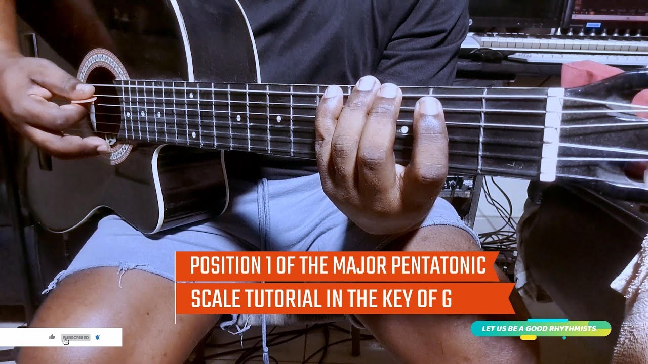 PISITION 1 OF THE MAJOR PENTATONIC SCALE TUTORIAL IN THE KEY OF G  PART 1