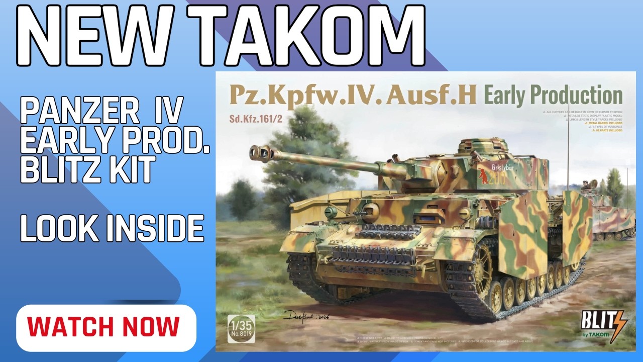 Новинка: сборная модель Panzer IV Ausf. H серии Blitz от Takom в масштабе 1/35
