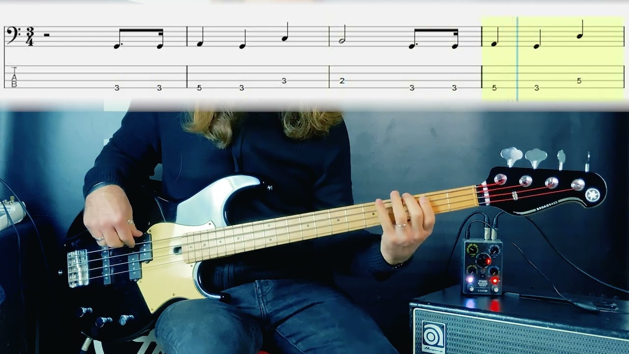 How to Play Happy Birthday Melody - Bass With Tabs (two Octaves) #basscover