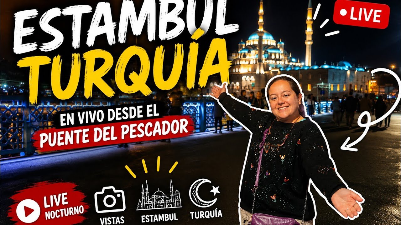 Recorriendo ESTAMBUL TURQUÍA 🇹🇷 de noche desde el Puente de Gálata 😍