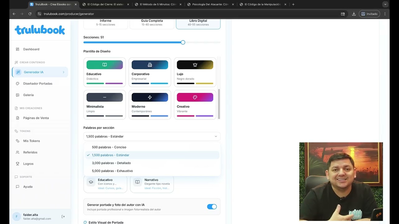 Generador AI: C&oacute;mo Crear Ebooks Profesionales con Inteligencia Artificial (Paso a Paso)