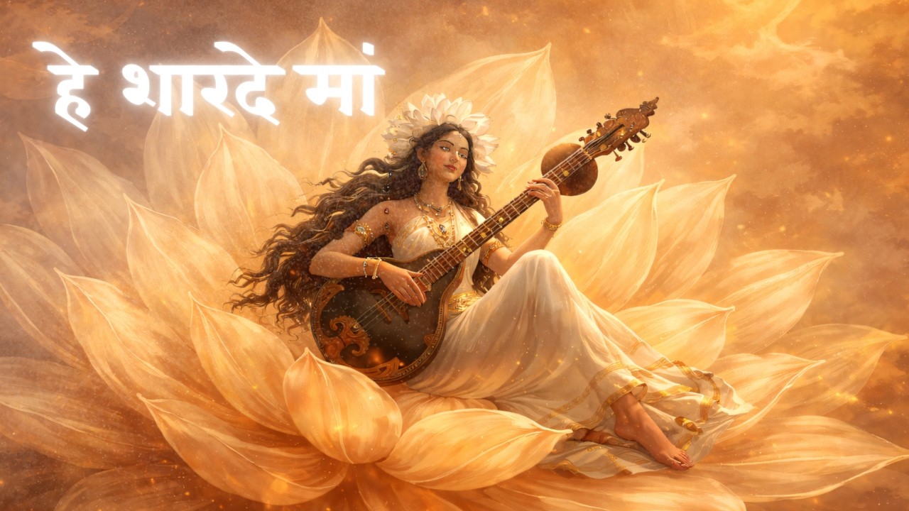 हे शारदे माँ, ज्ञान दायिनी | Saraswati Vandana | विद्या की देवी सरस्वती | Hindusutra