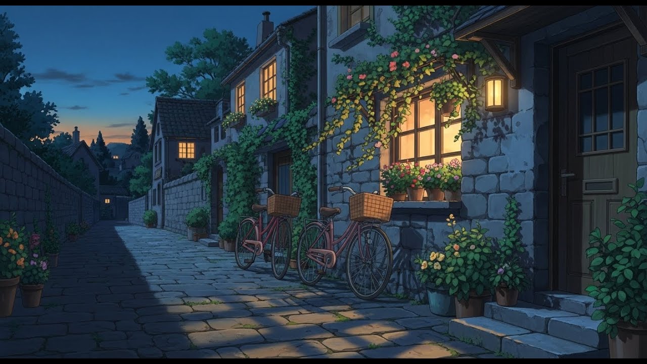 Coming Home at Dusk | Peaceful Evening Slow Life Animation | Ghibli-Style Video /#yt
