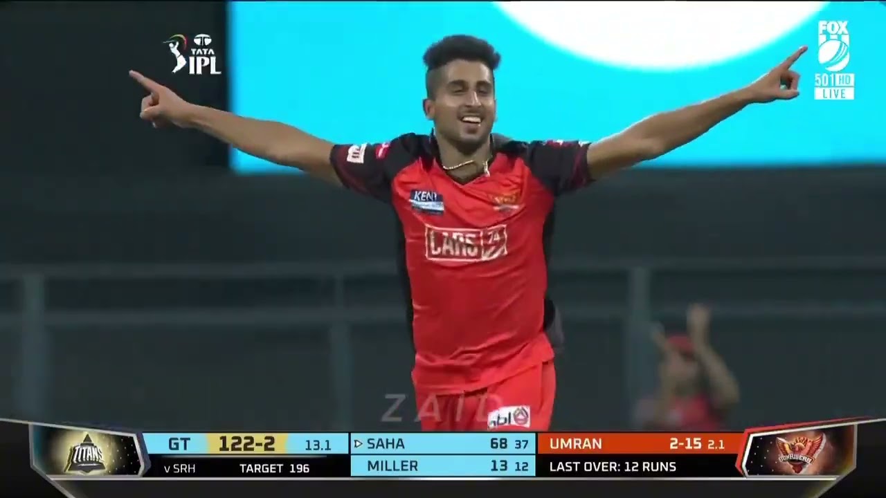 Umran Malik's lethal bowling against GT