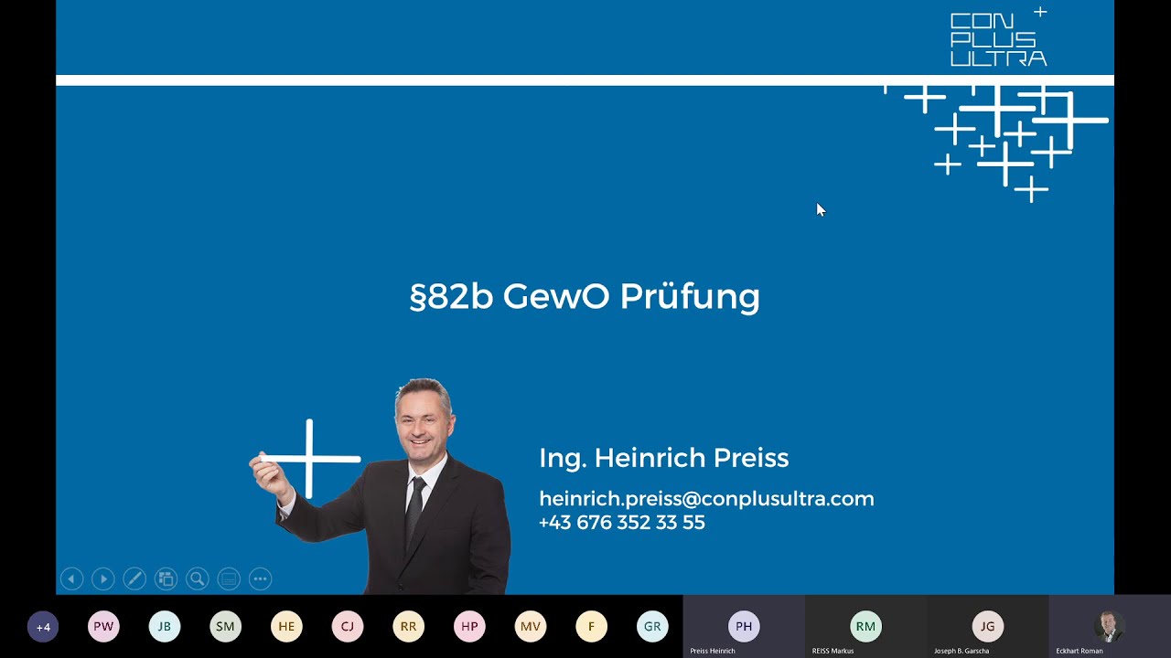 ConPlusUltra Webinar: Grundlagen zum § 82b GewO