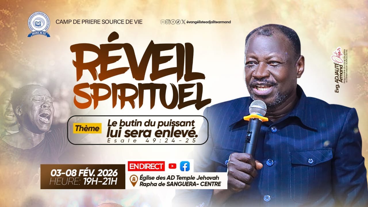 LE BUTIN DU PUISSANT LUI SERA ENLEVÉ - Evg. ADJALITÉ Armand • A/D SANGUERA- CENTRE (J3)