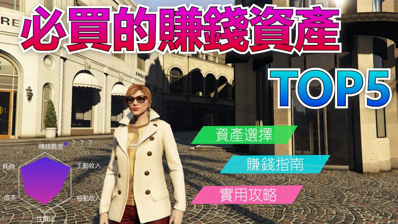 GTA5 綫上：賺大錢的實用指南-TOP5你一定要買的賺錢資產