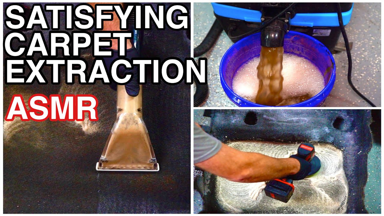 Deep Cleaning Nasty Carpets | Satisfying  Real Time ASMR Carpet Extractions | MAD DETAILING!!